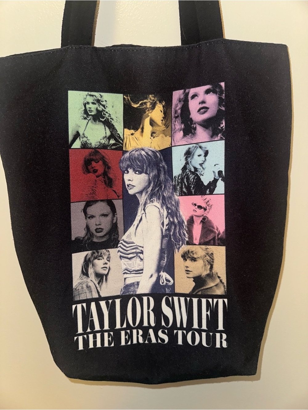 TAYLOR SWIFT Black 'The Eras Tour' Photo Grid Tote